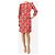 Miu Miu Vestido mini estampado floral rojo - talla UK 8 Roja - vista 3