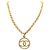 Collana pendente Tornado CC placcata oro di Chanel Golden