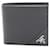 Prada Saffiano Metal Bi-fold Wallet Black Metallic Leather  ref.2293310