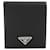 Prada Tessuto and Saffiano Bi-Fold Wallet Black Leather Cloth  ref.2293323