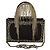 Autre Marque Borsa KARA Constellation Fringe in raso nero e cristalli