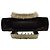 Autre Marque Borsa KARA Constellation Fringe in raso nero e cristalli - vista 11