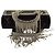 Autre Marque Borsa KARA Constellation Fringe in raso nero e cristalli - vista 5