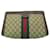Gucci Vintage Old Sherry Line Clutch Bag Brown Beige Leather Cloth  ref.2293452