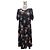 Langes schwarzes Blumenkleid Größe XL Desigual