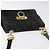 Borsa a Spalla Gancini in Pelle Scamosciata Nera e Oro Salvatore Ferragamo Auth bs26286 Nero D'oro - vista 6