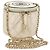 CHANEL Borsa a Spalla Matelassé in Pelle Bianca Oro CC Auth 126060 Bianco D'oro