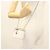 CHANEL Borsa a Spalla Matelassé in Pelle Bianca Oro CC Auth 126060 Bianco D'oro - vista 21