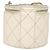 CHANEL Borsa a Spalla Matelassé in Pelle Bianca Oro CC Auth 126060 Bianco D'oro - vista 3