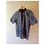 Autre Marque Huffer Camicia a Maniche Corte in Cotone Liberty Blu - vista 2