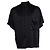 Saint Laurent, Camicia in satin a maniche corte a zig zag Nero