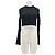 T-shirt crop nera a maniche lunghe David Koma Nero