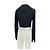 T-shirt crop nera a maniche lunghe David Koma Nero - vista 2