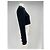 T-shirt crop nera a maniche lunghe David Koma Nero - vista 3