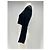 T-shirt crop nera a maniche lunghe David Koma Nero - vista 4