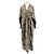 Autre Marque Kimono largo estampado SIMRANE con cinturón marrón algodón Castaño