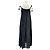 Autre Marque TEK TEK Schwarzes langes Kleid mit Leinen-Effekt-Trägern - Ansicht 2