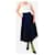 Autre Marque Blue velvet midi skirt - size UK 10 Polyester  ref.2295065