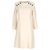 Vestido Chloé con Detalle de Botón en Acetato Beige
