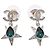 Orecchini Chanel Crystal CC Star Drop in metallo verde
