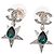 Orecchini Chanel Crystal CC Star Drop in metallo verde - vista 2