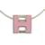 Hermès Collier en métal Ash de la cage Hermes Argenté Rose  - vue 1