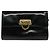 Borsa Gancini Chain Salvatore Ferragamo in pelle verniciata nera e oro Auth 126967 - vista 2