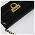 Borsa Gancini Chain Salvatore Ferragamo in pelle verniciata nera e oro Auth 126967 - vista 6