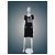 CHANEL Schwarzes Couture-Perlenkleid mit Kameliabrosche 40 FR - Ansicht 2