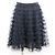 Gonna in tulle a balze sovrapposte Christian Dior nera Nero