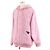 Sudadera de jacquard floral de Prada con placa triangular, rosa, talla S - vista 12
