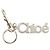 Chloé Charm de bolso con logo chapado en oro y strass Chloe