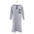 Hermès Hermes Baumwollkleid Weiß Marineblau  - Ansicht 1