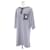 Hermès Hermes Baumwollkleid Weiß Marineblau  - Ansicht 3