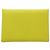 Hermès Monedero de cuero Hermes Calvi Duo Amarillo