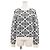 Chanel Kaschmirpullover, Herz-Klee-Muster, Rundhals, Größe 36 Weiß