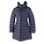 Moncler CHARPAL Abrigo Largo de Plumas con Capucha de Nylon para Mujeres Azul Azul marino