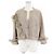 Giacca Chanel senza collo in tweed e ecopelliccia glitterata D'oro - vista 11