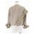 Giacca Chanel senza collo in tweed e ecopelliccia glitterata D'oro - vista 13