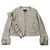 Giacca Chanel senza collo in tweed e ecopelliccia glitterata D'oro - vista 14
