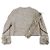 Giacca Chanel senza collo in tweed e ecopelliccia glitterata D'oro - vista 16