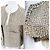 Giacca Chanel senza collo in tweed e ecopelliccia glitterata D'oro - vista 7