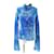 Autre Marque ACNE STUDIOS Rayon Nylon Chenille Sweater High Neck Pullover Blue Purple  - view 1