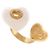 NEUER CHANEL HERZ LOGO CC RING T53 GOLDMETALL Golden