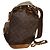 Zaino Montsouris Monogram Louis Vuitton in tela monogram marrone e naturale - vista 4