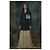 Trench Pastoral Negro Chanel con Botones Gripoix CC 34 FR - vista 4