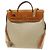 Hermès HERMES Herbag A Dos PM Rucksack aus Canvas Leder Beige Silber Authentisch 126543 - Ansicht 3