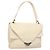 CHANEL Borsa a Spalla Matelassé in Pelle di Agnello Bianca CC Auth 126364 Bianco