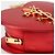 Borsa a spalla con catena Saint Laurent in pelle rossa e oro Auth BD2192M Rosso D'oro - vista 11