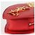 Borsa a spalla con catena Saint Laurent in pelle rossa e oro Auth BD2192M Rosso D'oro - vista 12